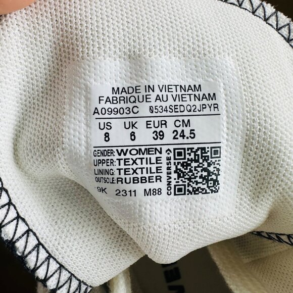 ✨Converse Women Shoes Sz 8 Ctas Lift Platform Hi Large Stars Black Beige A09903C - Picture 8 of 10